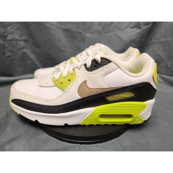 Nike Boys Air Max 90 (GS) Sneakers White Khaki Cyber Size 6 DISPLAY MODEL! - Picture 5 of 12